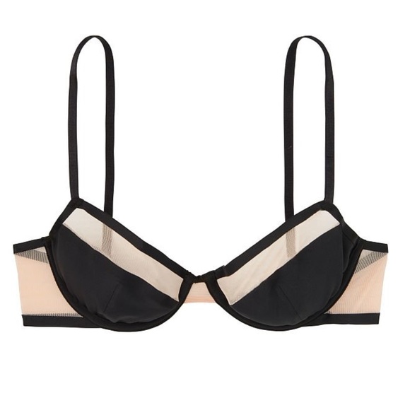 VICTORIAS SECRET BLACK LINED DEMI BRA NWT 34DDD - Picture 3 of 15